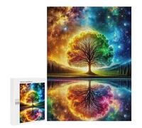 Jigsaw Puzzles for Adults 500 PCS Rainbow Tree Cosmic Adult Puzzles Brain Teaser Game Presents for Women Gifts for Friends And Family 500 PCS