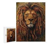 Jigsaw Puzzles for Adults 500 PCS Rastafari Lion Jamaica Puzzle For Teenagerss But Fun And Humorous Wishlist with Santa Claus Unique Birthday And Xmas Gifts 500 PCS
