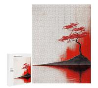 Jigsaw Puzzles for Adults 500 PCS Red Tree Island Painting Jigsaw Puzzles for Teenagers Improve Memory Train Your Brain And Hands Stress Reduction Gifts 500 PCS
