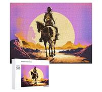 Jigsaw Puzzles for Adults 500 PCS Rider Against The Sunset Jigsaws for Adults Fun Games Perfect Decoration Challenging To Complete 500 PCS