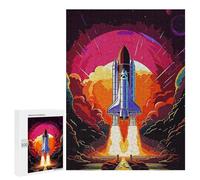 Jigsaw Puzzles for Adults 500 PCS Rocket Space Puzzle For Teenagerss But Fun And Humorous Wishlist with Santa Claus Unique Birthday And Xmas Gifts 500 PCS