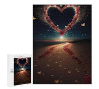 Jigsaw Puzzles for Adults 500 PCS Romantic Beach Pathway Jigsaw Puzzle Family Game But Fun And Humorous Birthday Present, Gifts, 500 PCS