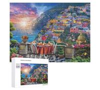 Jigsaw Puzzles for Adults 500 PCS Romantic Sunset Dinner Scene Puzzle Jigsaw Relaxing Games Analysis And Logic Unique Birthday And Xmas Gifts 500 PCS