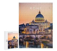 Jigsaw Puzzles for Adults 500 PCS Rome Cityscape at Sunset Puzzle for Adults Relax Games Difficult Hard Gifts for Friends And Family 500 PCS