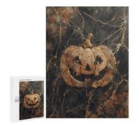 Jigsaw Puzzles for Adults 500 PCS Rustic Halloween Pumpkin Decor Jigsaw Puzzles for Teenagers Improve Memory Train Your Brain And Hands Stress Reduction Gifts 500 PCS