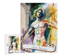 Jigsaw Puzzles for Adults 500 PCS Saint Sebastian Catholic Adult Jigsaw Puzzle Relax Games Wall Decoration Gifts for Friends And Family 500 PCS