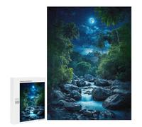 Jigsaw Puzzles for Adults 500 PCS Serene Jungle Night Jigsaws for Adults Toy Wall Decor Perfect Decoration Challenging To Complete 500 PCS