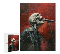 Jigsaw Puzzles for Adults 500 PCS Skeleton Rock Star Adult Jigsaw Puzzle Relax Games Wall Decoration Gifts for Friends And Family 500 PCS