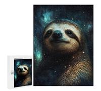 Jigsaw Puzzles for Adults 500 PCS Sloth in Space -1 Puzzle For Teenagerss But Fun And Humorous Wishlist with Santa Claus Unique Birthday And Xmas Gifts 500 PCS