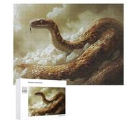 Jigsaw Puzzles for Adults 500 PCS Snakes on Ice Cold Serpent Artwork Jigsaws for Adults Fun Games Perfect Decoration Challenging To Complete 500 PCS