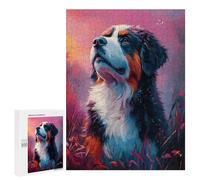 Jigsaw Puzzles for Adults 500 PCS St. Bernard Mountain Dog Portrait Adult Puzzles Brain Teaser Game Presents for Women Gifts for Friends And Family 500 PCS