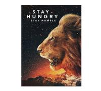 Jigsaw Puzzles for Adults 500 PCS Stay Hungry Jigsaw Puzzle Toy Wall Decor Analysis And Logic Challenging To Complete 500 PCS