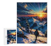 Jigsaw Puzzles for Adults 500 PCS Sunrise Top The Mountain Jigsaws for Adults Relax Games Presents for Women Gifts for Friends And Family 500 PCS