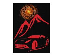 Jigsaw Puzzles for Adults 500 PCS Super Red Car Jigsaw Puzzle Toy Wall Decor Analysis And Logic Challenging To Complete 500 PCS