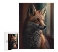 Jigsaw Puzzles for Adults 500 PCS The Watching Fox Jigsaws for Adults Toy Wall Decor Perfect Decoration Challenging To Complete 500 PCS