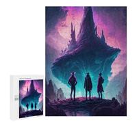 Jigsaw Puzzles for Adults 500 PCS Three Figures Gazing at A Floating Island Adult Puzzles Brain Teaser Game Presents for Women Gifts for Friends And Family 500 PCS