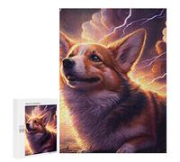 Jigsaw Puzzles for Adults 500 PCS Thundering Corgi Majesty Teenagers Puzzles DIY Toys Home Decoration Unique Birthday And Xmas Gifts 500 PCS
