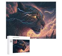 Jigsaw Puzzles for Adults 500 PCS Thundering Leopard Storm -1 Teenagers Puzzles DIY Toys Home Decoration Unique Birthday And Xmas Gifts 500 PCS
