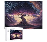 Jigsaw Puzzles for Adults 500 PCS Thunderstorm Tree Landscape -1 Jigsaws for Adults Toy Wall Decor Perfect Decoration Challenging To Complete 500 PCS