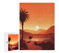 Jigsaw Puzzles for Adults 500 PCS Vast Desert at Sunset Adult Jigsaw Puzzle Family Game Presents for Women Birthday Present, Gifts, 500 PCS