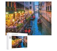 Jigsaw Puzzles for Adults 500 PCS Venice, Italy A Gondola Ride Jigsaw Relaxing Games Analysis And Logic Unique Birthday And Xmas Gifts 500 PCS