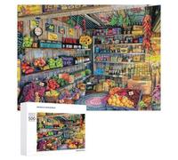 Jigsaw Puzzles for Adults 500 PCS Vintage General Store Jigsaw Puzzle Jigsaws for Adults Fun Games Perfect Decoration Challenging To Complete 500 PCS