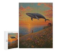 Jigsaw Puzzles for Adults 500 PCS Whale Watching Sunset Puzzles for Teenagers Precision Cutting Difficult And Challenge Birthday And Unique Gifts 500 PCS