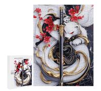 Jigsaw Puzzles for Adults 500 PCS White Bear Samurai Polar Puzzle For Teenagerss But Fun And Humorous Wishlist with Santa Claus Unique Birthday And Xmas Gifts 500 PCS