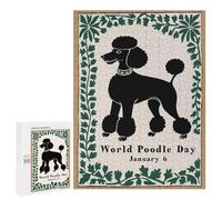 Jigsaw Puzzles for Adults 500 PCS World Poodle Day Art Puzzle For Teenagerss But Fun And Humorous Wishlist with Santa Claus Unique Birthday And Xmas Gifts 500 PCS
