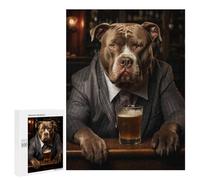 Jigsaw Puzzles for Adults 500 PCS XL Bulldog at The Bar Adult Puzzles Brain Teaser Game Presents for Women Gifts for Friends And Family 500 PCS