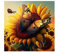 Jigsaw Puzzles for Adults 500 Piece,45x45 cm puzzle for adults Educational Game Challenge Toy 500 Pieces puzzles for Adult Home Decoration Puzzle Sunflower Butterfly