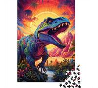 Jigsaw Puzzles for Adults 500 Piece Ancient Dinosaurs Puzzles for Adults Woodenboard Puzzles Funny Gift 500pcs (52x38cm)