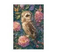 Jigsaw Puzzles for Adults 500 Piece Animal Large Puzzle Flower, Difficult Challenging Family Games for The Whole for Women, Wooden Jigsaws with Gift Box Packaging, Home Room Decor 52x38cm D-1275