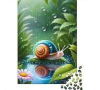 Jigsaw Puzzles for Adults 500 Piece Animal Snail Jigsaw Puzzles for Adults for Educational Games Home Decor 500pcs (52x38cm)