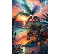 Jigsaw Puzzles for Adults 500 piece,Beach Coconut Trees puzzles for adults,Classic Educational Games DIY Handwork Puzzle for Home Decor Gift