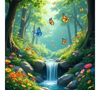 Jigsaw Puzzles for Adults 500 Piece Beautiful Woods Stream 45x45cm, Creative puzzles for adults 500 Piece Funny and Artistic Christmas Birthday Gifts for Boys Girls