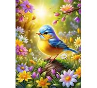 Jigsaw Puzzles for Adults 500 Piece Birds Daisy Sunshine, Jigsaws 500 pieces for adults Family Activity, Challenging puzzles Games, Colourful, Beautiful Decoration Puzzle