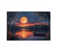 Jigsaw Puzzles for Adults 500 Piece Boat Large Puzzle Tree, Difficult Challenging Family Games for The Whole for Women, Wooden Jigsaws with Gift Box Packaging, Gifts for Men, Room Decor 52x38cm D-504