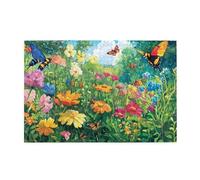 Jigsaw Puzzles for Adults 500 Piece Butterfly Puzzle Flower, Difficult Challenging Family Games for The Whole for Women, Wooden Jigsaws with Gift Box Packaging, Gifts for Men, Home Decor 52x38cm E-509