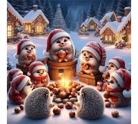 Jigsaw Puzzles for Adults 500 piece Campfire Hedgehog, 500 Piece Difficult jigsaw puzzles for adults, Challenging Jigsaws 500 pieces, Puzzle Game for The Whole for Women, Gifts for Men 45x45cm