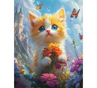 Jigsaw Puzzles for Adults 500 Piece Castle Bouquet Cat, Jigsaws 500 pieces for adults Family Activity, Challenging puzzles Games, Colourful, Beautiful Decoration Puzzle