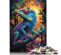 Jigsaw Puzzles For Adults 500 Piece Chameleon in The Jungle Puzzle Jigsaw For Adults Challenging Game 500pcs (52x38cm)