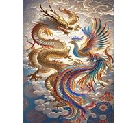 Jigsaw Puzzles for Adults 500 piece,Chinese Dragon Phoenix puzzles for adults,Classic Educational Games DIY Handwork Puzzle for Home Decor Gift
