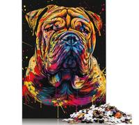 Jigsaw Puzzles for Adults 500 Piece Chinese Shar-Pei Dog Art Puzzles for Adults Wood Puzzles Game Challenge Toy 500pcs (52x38cm)