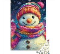Jigsaw Puzzles For Adults 500 Piece Christmas Snowman Puzzle Jigsaw For Adults Challenging Game 500pcs (52x38cm)