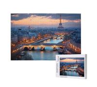 Jigsaw Puzzles for Adults 500 Piece City Jigsaw Puzzles for Adults with Gift Box 52x38 cm, Wooden Puzzle Landscape Challenging Puzzle Games Home Decoration, for The Whole Family,p531t