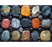 Jigsaw Puzzles for Adults 500 Piece Colored Stones Challenge Impossible Premium Sustainable Jigsaws, Exercise the Memory of Brain Encourage Feelings Between Each Whole for Women/Men Gift 52x38cm I-0