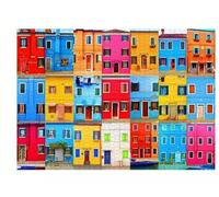 Jigsaw Puzzles for Adults 500 piece,Colorful Houses puzzles for adults,Classic Educational Games DIY Handwork Puzzle for Home Decor Gift