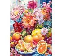 Jigsaw Puzzles for Adults 500 Piece Colorful Orange Flowers, Jigsaws 500 pieces for adults Family Activity, Challenging puzzles Games, Colourful, Beautiful Decoration Puzzle