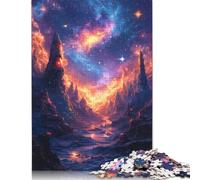 Jigsaw Puzzles for Adults 500 Piece Cosmic Galaxy Neon Landscape Jigsaw Puzzles for Adults for Educational Games Home Decor 500pcs (52x38cm)